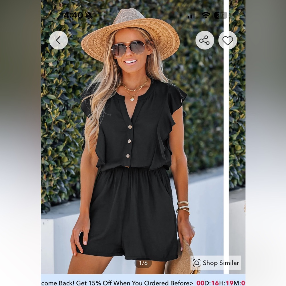 Black adorable brand new jumpsuit with tags